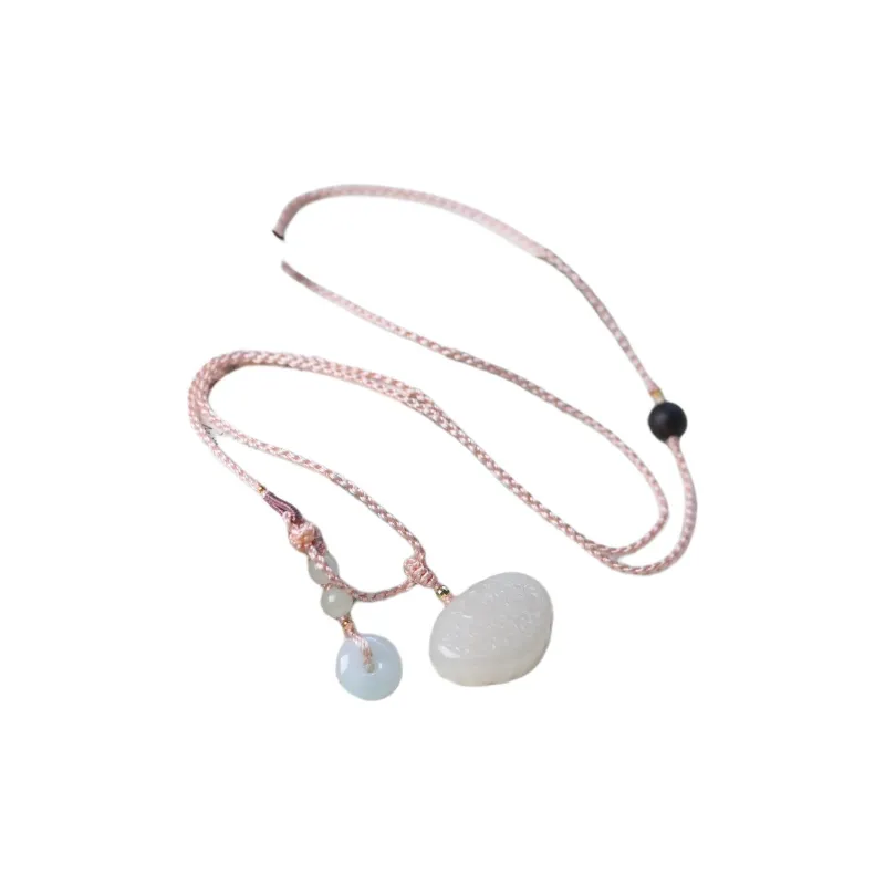 NIANSI Hetian Jade Necklaces Dusty Pink Unisex-0