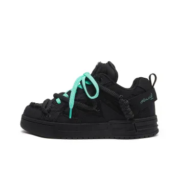 Chu wood Skateboard Shoes Unisex Low Top Black, Blue