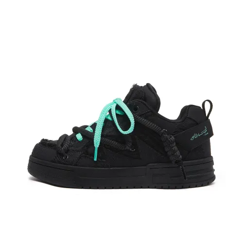 Chu wood Skateboard Shoes Unisex Low Top Black, Blue