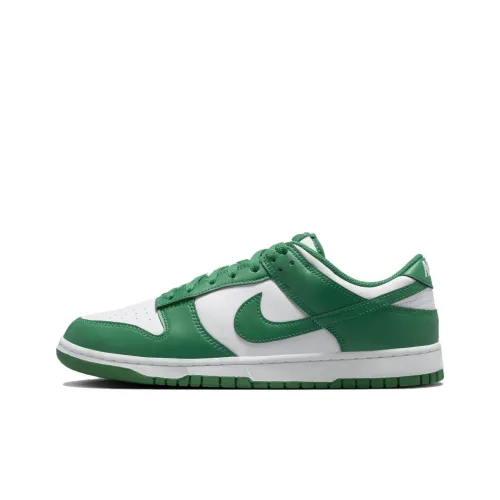 Nike Dunk Anti Slip Wear Resistant Low Top Skateboard Shoes Men's White Green
