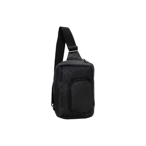 Jordan Synthetic Leather One Shoulder Crossbody Sling Bags Regular Unisex Black