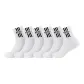 M43512-2B White Medium Socks 6 Pack