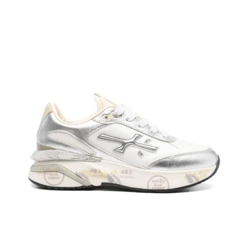 PREMIATA TIMELESS TRAINERS MOERUND 6993 Low Top Casual Shoes Women's Silver-1
