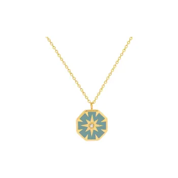 KING OF BLING Titanium Steel, Oil Drip Necklaces Unisex Good Luck