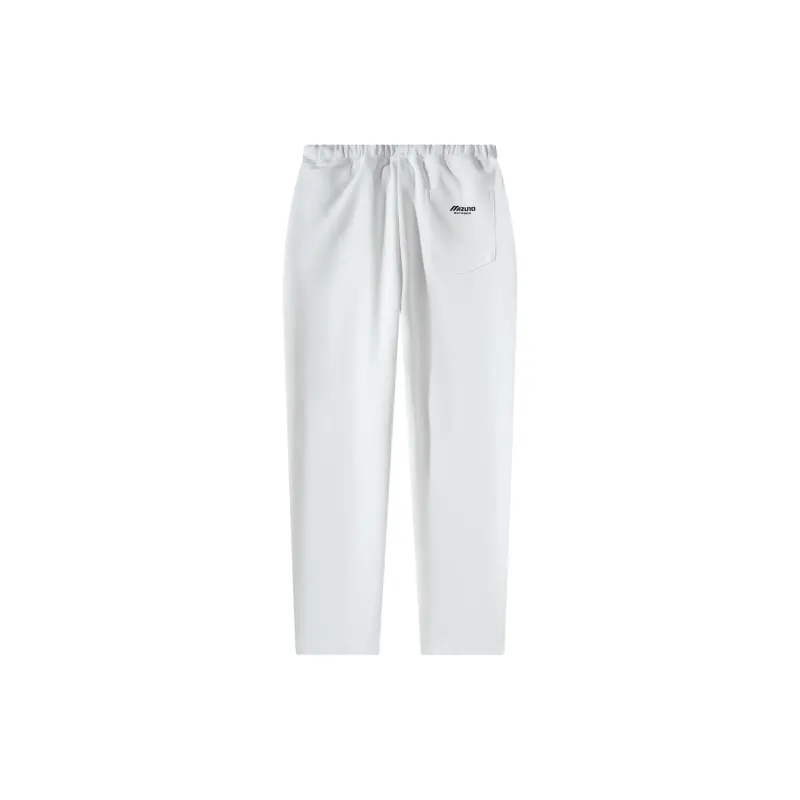 Mizuno Knitted Sports Pants Unisex White Comes With Necklace-2