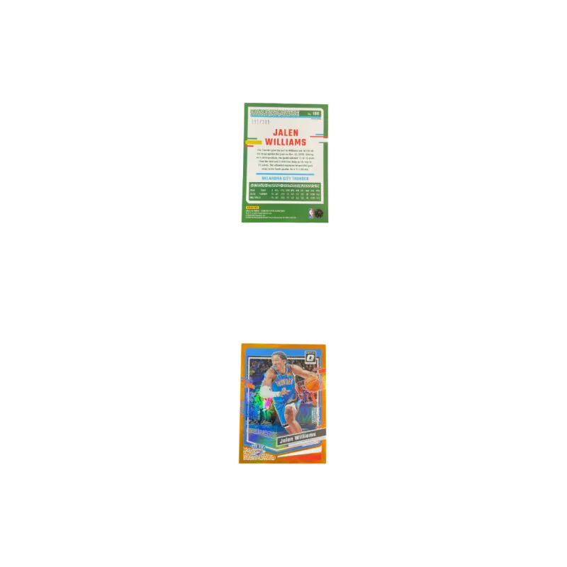 PANINI 2023 24 Optic Thunder Jalen Williams Orange Fold Refractive Player Card Product Access Sports Cards 1 Pc-2