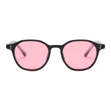Bright Black with Pink Lens