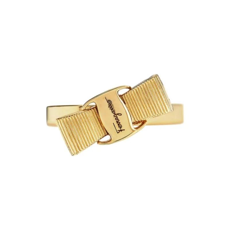 Ferragamo Vara Bow Polished Ring-0