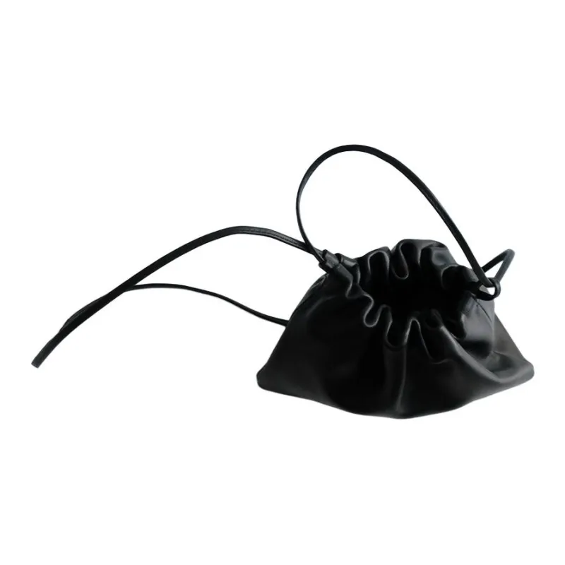 NOTHING WRITTEN Sheepskin Crossbody Bag Shoulder Bag Mini Women's Black-1
