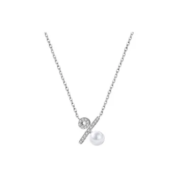 KING OF BLING 925 Sterling Silver With Zircon Necklaces Women's Sweet Peach Blossom, Good Luck