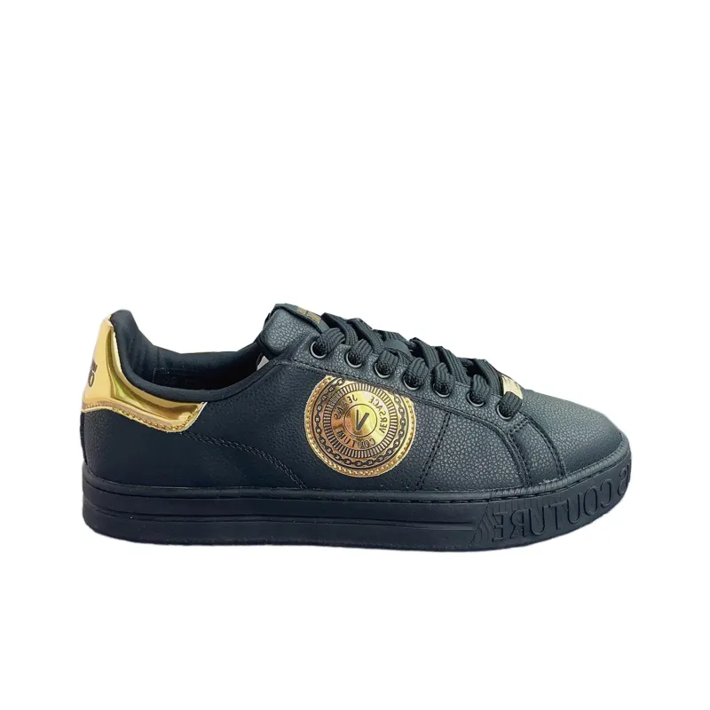 VERSACE JEANS COUTURE Low Top Skateboard Shoes Men's Black-1