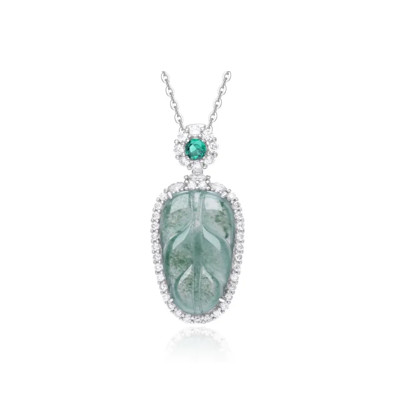 JINLIUFUJIXIANG Ice Glutinous Jadeite Necklaces Women's-0