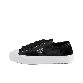 PRADA Naplak Low Top Skateboard Shoes Women's Black
