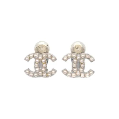 CHANEL 2006 Cc Faux-pearl Stud Clip-on Earrings