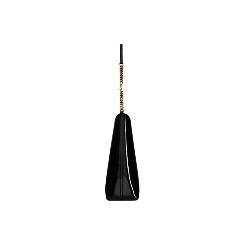 SAINT LAURENT Calfskin Hobo Man Shoulder Bag Women's Black-4