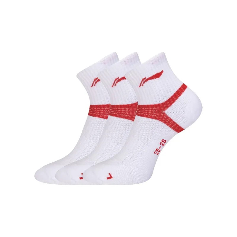LiNing Badminton Series Mid-Calf Socks Unisex 3 Pack-12