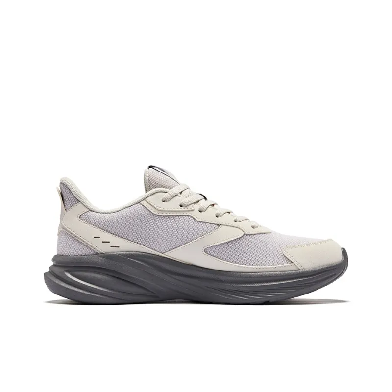 Erke Hunt Slip-Resistant Lightweight Rebound Low-Top Running Shoes Men's Mist Gray Cangye Gray-1