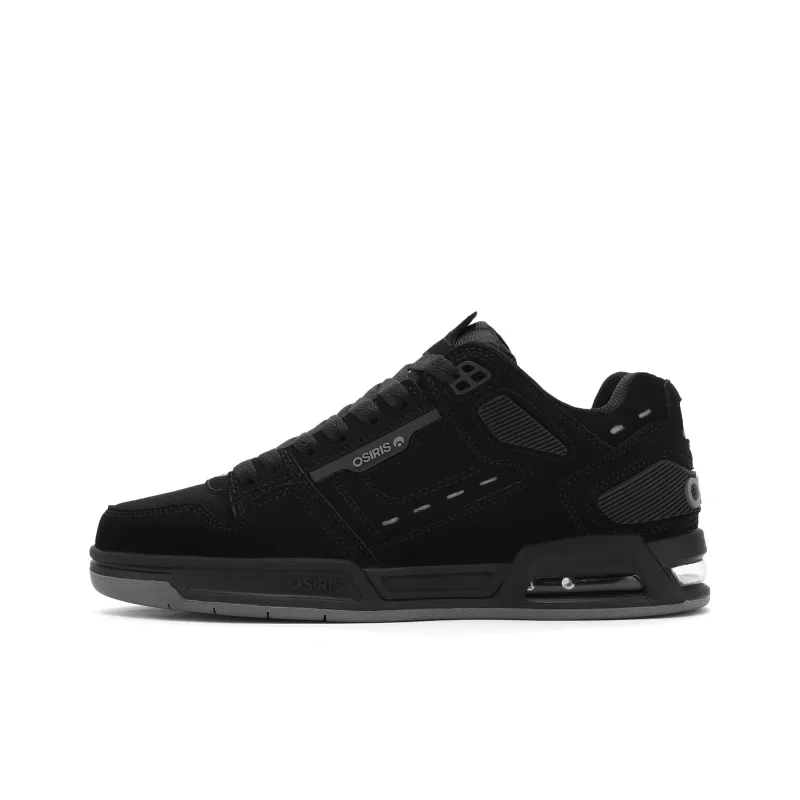 OSIRIS Cushioning Coverage Height Increasing Wear Resistant Slip Resistant Low Top Skateboard Shoes Men's Black-0