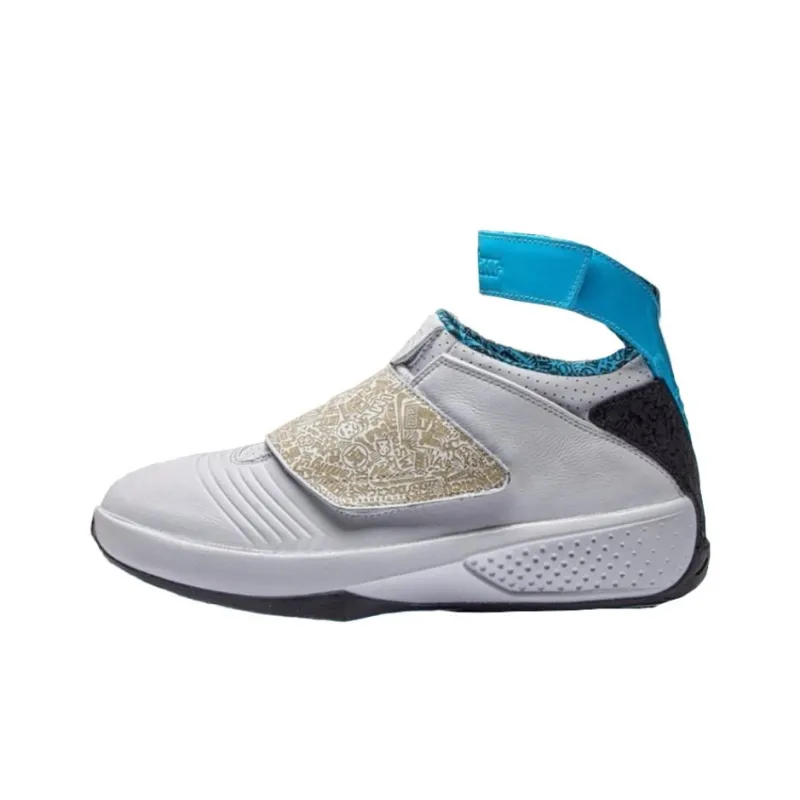 Jordan Air Jordan 20 Anti-Slip Wear-Resistant High-Top Vintage Basketball Shoes Unisex White-0