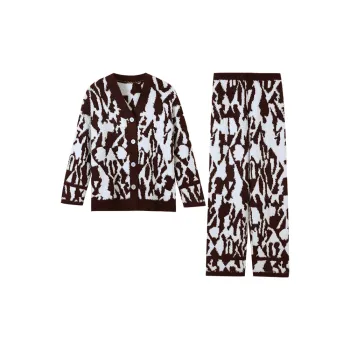 Kerener Pajama Set Women's Blue Brown