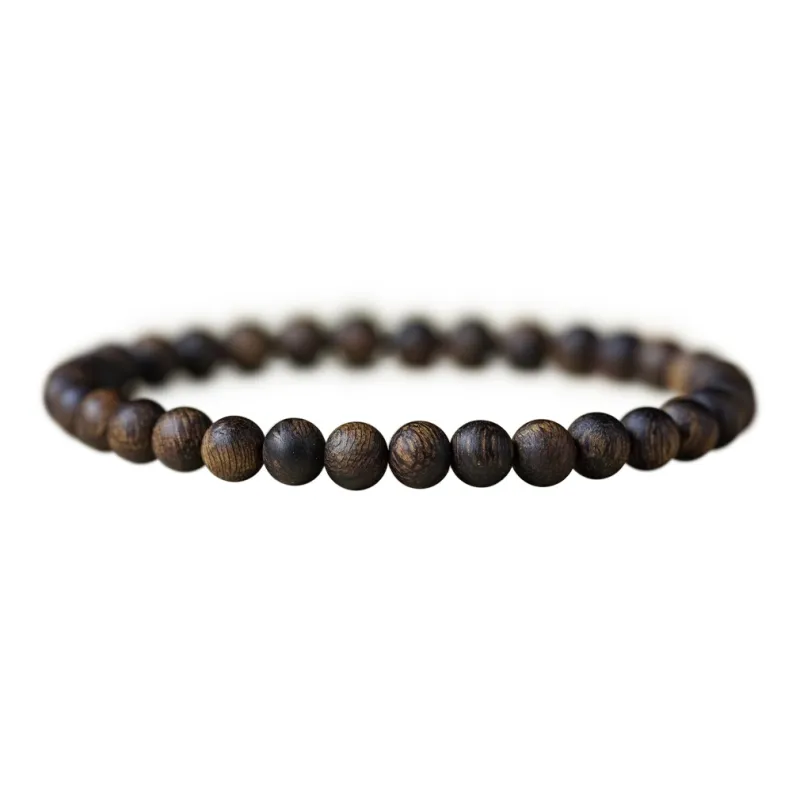 FANGYUANXIAOFU Auspicious Year Of The Snake Fragrance Enhancer, Agarwood Plain Circle Beaded Bracelet Women's-13