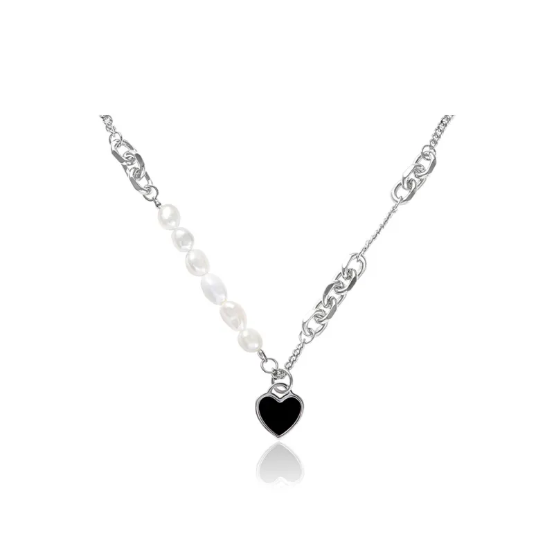 KING OF BLING Titanium Steel, Faux Pearl Necklaces Unisex-0