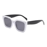 White Frame with Black Temples All Gray