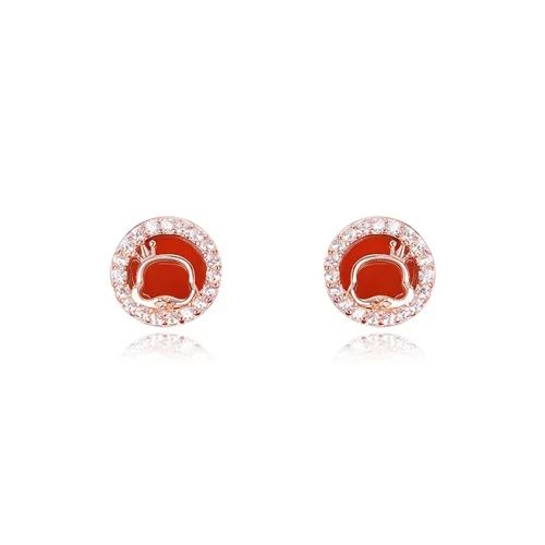 BLANK IN BLANK Sterling Silver Stud Earrings Women's Mom Couple Birthday Bestie Girlfriend