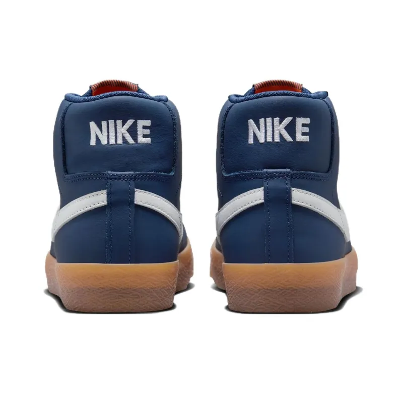 Nike Sb Zoom Blazer Mid Orange Label Navy Gum-4