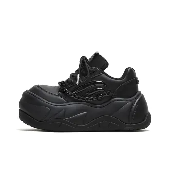 FY SPR Wifi Height Increasing Anti Slip And Wear Resistant Low Top Casual Shoes Women's Black