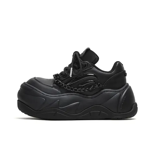 FY SPR Wifi Height Increasing Anti Slip And Wear Resistant Low Top Casual Shoes Women's Black