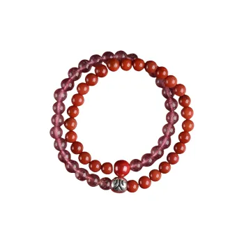XUANJINGLONGHUSHAN Southern Red Agate Bracelets Unisex