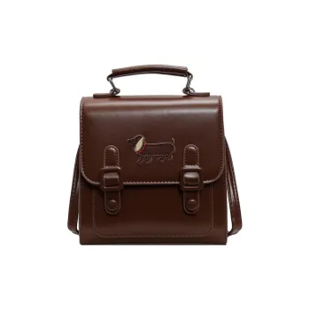 NOMK PU Shoulder Bag Crossbody Bag Handbag Backpack Women's Brown/Black/White & Brown/Gray