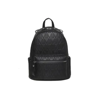 NOMK PU Portable Backpack Women's White/Black