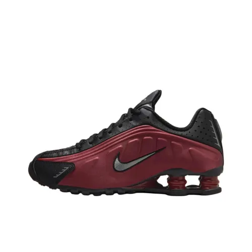 Nike Shox R4 Anti Slip Wear Resistant Low Top Running Shoes Men's Brown Black