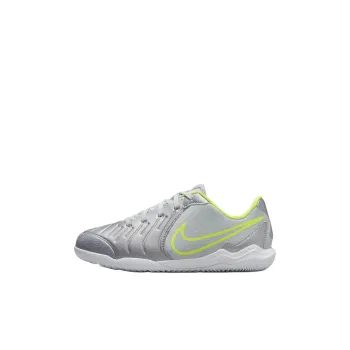 Nike Anti Slip Wear Resistant Low Top Kids' Soccer Shoes Silver Green Kids'