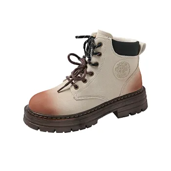 BINGO DUCK Martin Boots Women's Khaki, Brown, Beige
