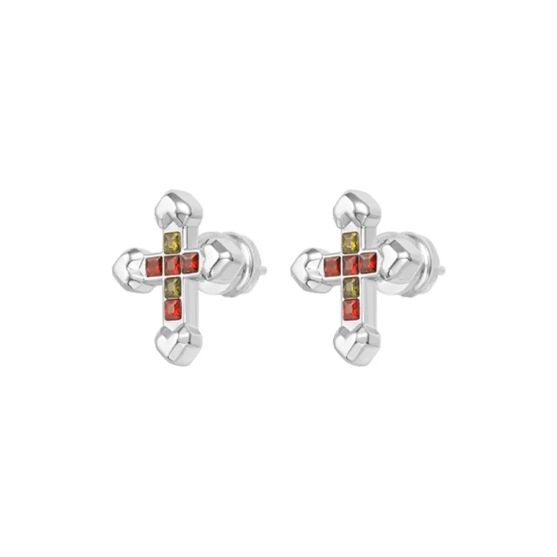 BABAMA Copper Stud Earrings Unisex-0