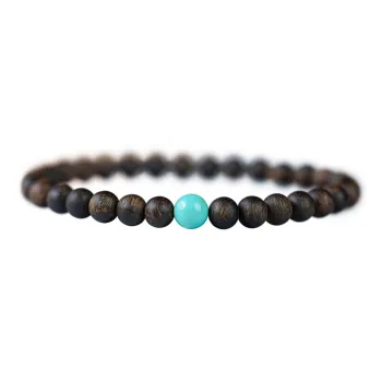 FANGYUANXIAOFU Auspicious Year Of The Snake Fragrance Enhancer, Agarwood Plain Circle Beaded Bracelet Women's