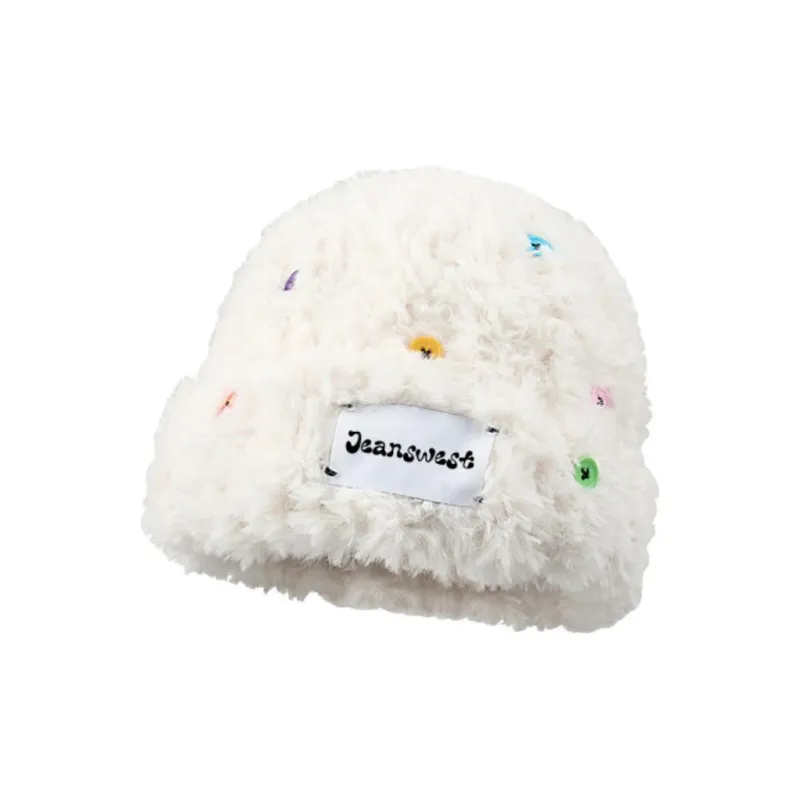 JEANSWEST Rabbit Fur Blend Beanies Unisex-3