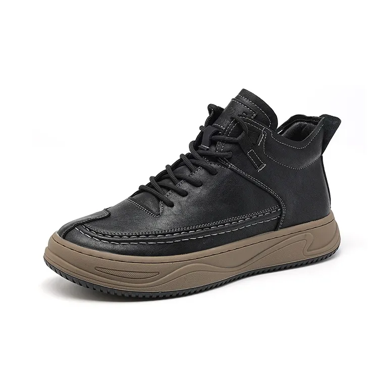 JOSINY Padded High-Top Skateboard Shoes Men's Black/Gray-1