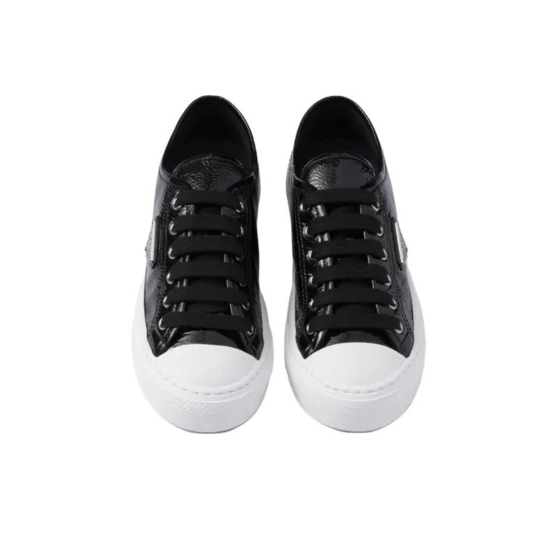 PRADA Naplak Low Top Skateboard Shoes Women's Black-3