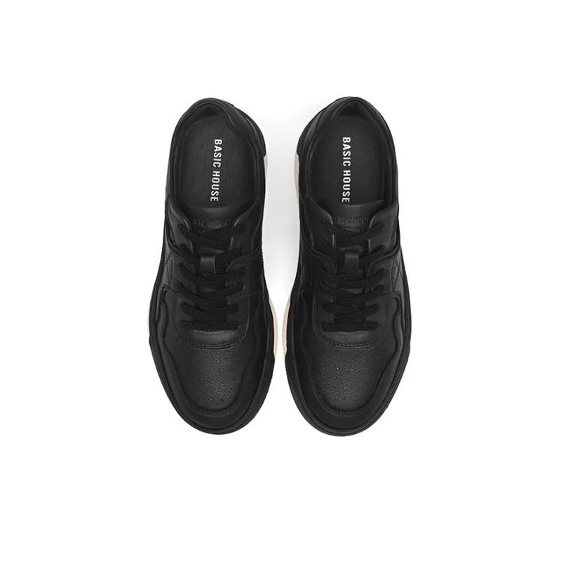 BASIC HOUSE Hundred Houses Good Hormone Collection Urban Explorer Low-Top Skateboard Shoes Men's Black-3