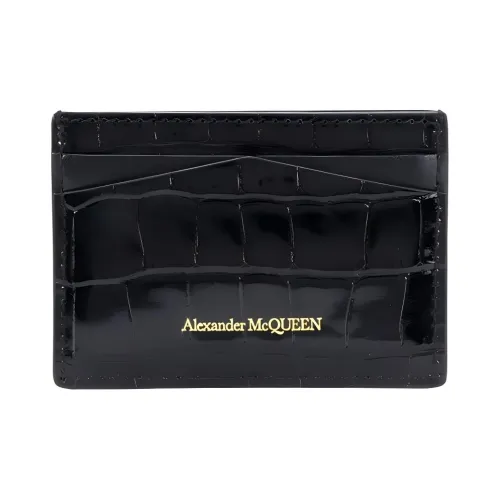 Alexander McQueen Crocodile-embossed Skull-stud Cardholder