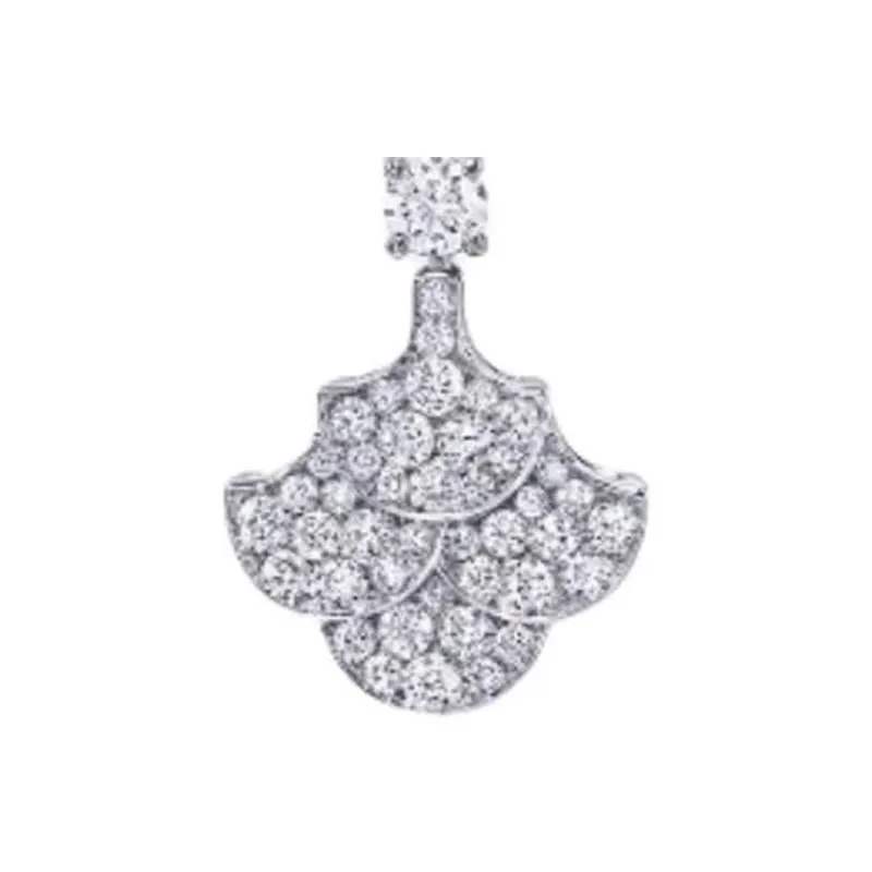 Graff 18K White Gold Necklaces Women's Silver-2