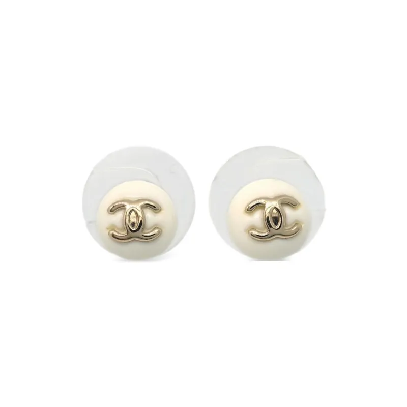 CHANEL 2006 Cc Button Earrings-0