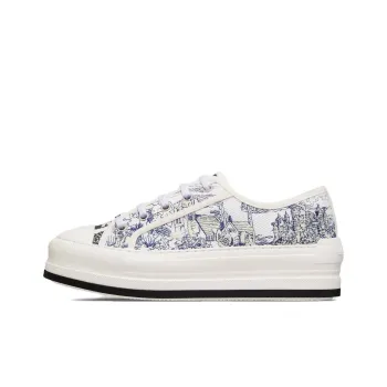 DIOR Walk'n'Dior Platform Shoes Low Top Skateboard Shoes Women's Dark Blue