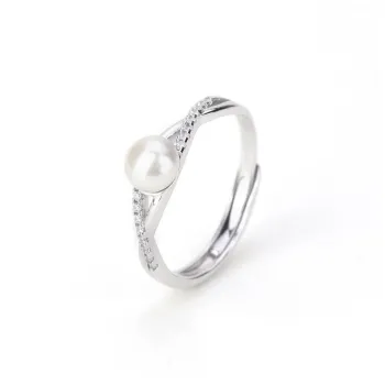 YINGNIXINDONG Freshwater Pearl Rings Women's