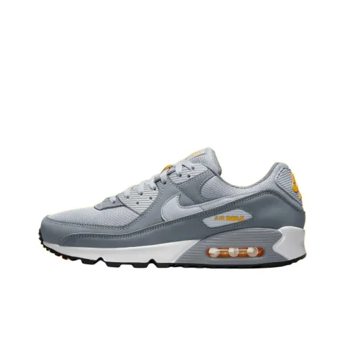 Nike Air Max 90 Anti Slip Wear Resistant Low Top Casual Running Shoes Unisex Gray