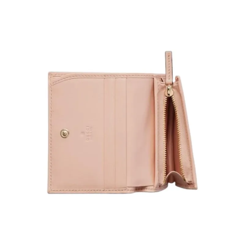 GUCCI GG Marmont Leather Wallet Women's Bright Pink-5